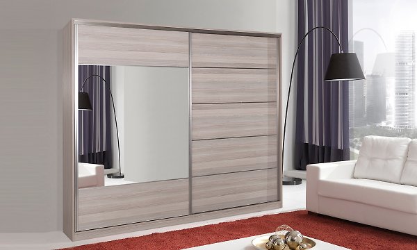 REFLEKTE CAMLI GİYSİ DOLABI GARDOLAP